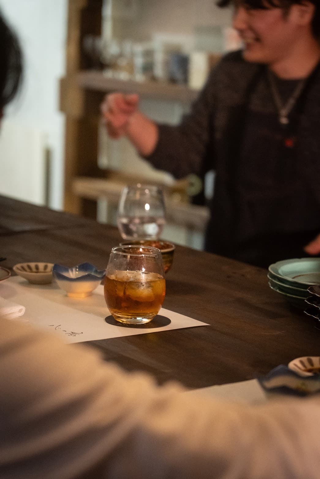 グラスとキャンドル